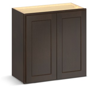 RELIABILT Parkstone II Wall Cabinet, Espresso Stained, 24" W, 2 Doors, Fully Assembled - 641407 | Lowe's Pro Supply